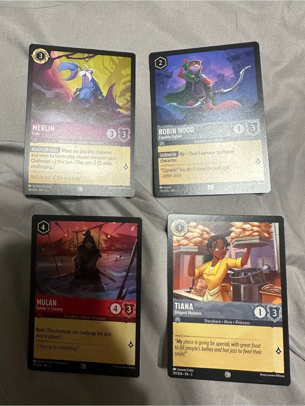 Disney lorcana Cards